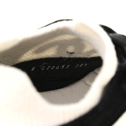 Chanel Fabric Suede Calfskin CC Sneakers 38.5 White Black 7 of 7