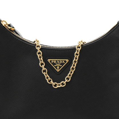 Prada Saffiano Lux Re-Edition 2005 Shoulder Bag Black 8 of 10