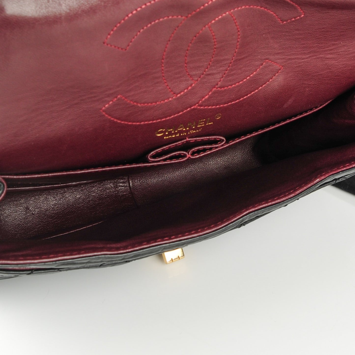Aged Calfskin Quilted 2.55 Reissue 226 Flap Black
