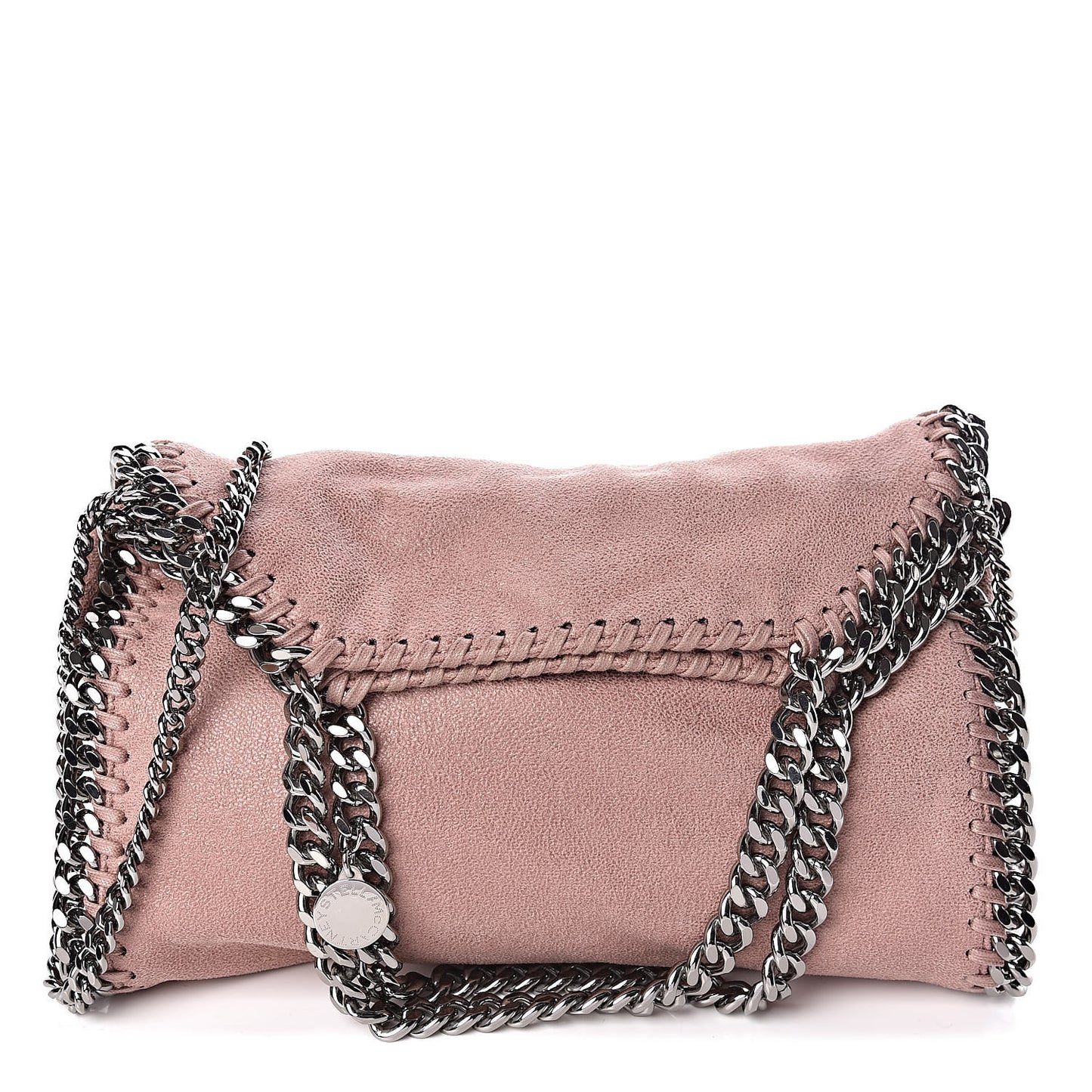Shaggy Deer Mini Falabella Fold Over Tote Pink