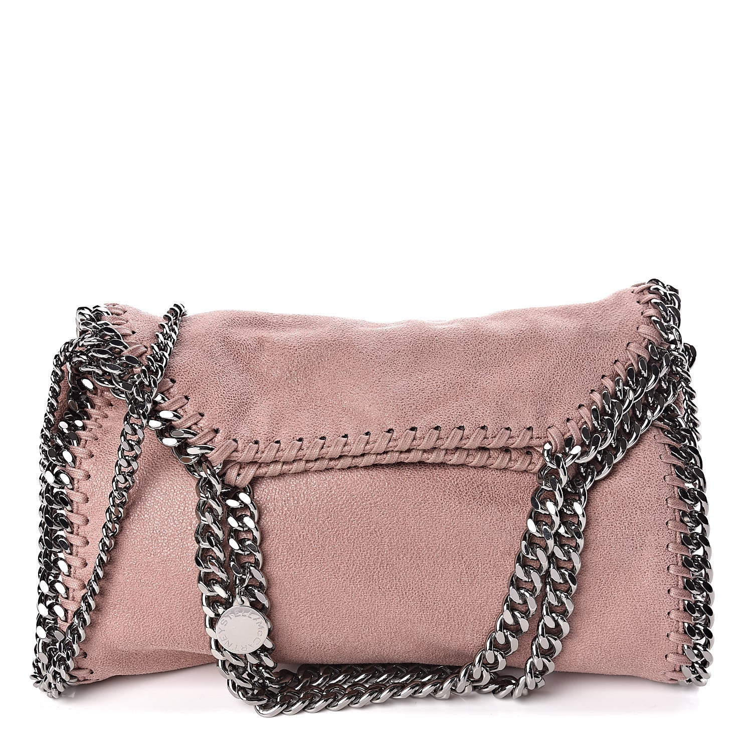 Stella McCartney Shaggy Deer Mini Falabella Fold Over Tote Pink 1 of 9