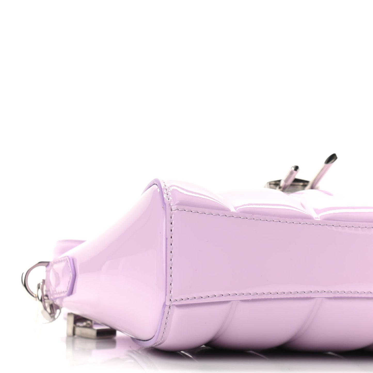 Patent Calfskin Mini Lock Antigona Shoulder Bag Lilac