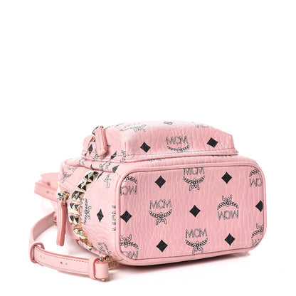 MCM Visetos Side Stud X- Mini Stark Backpack Pink 4 of 9