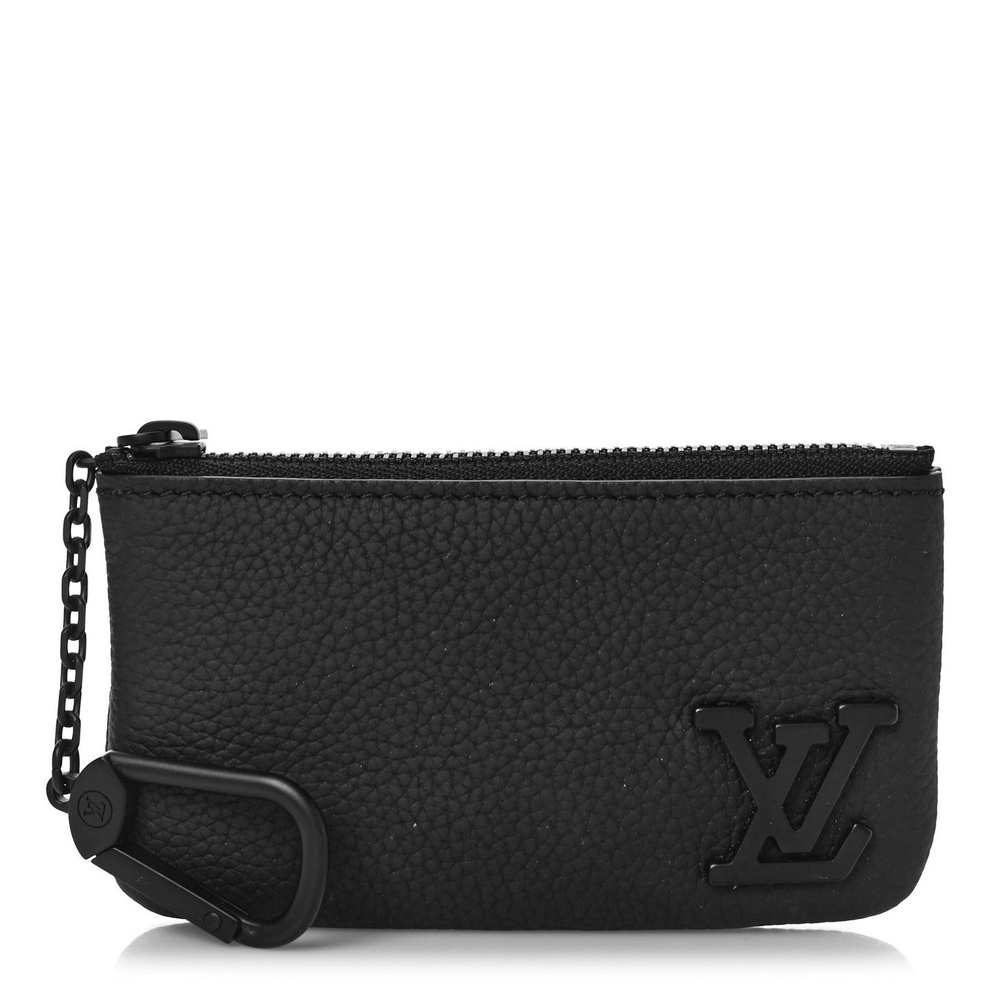 Grained Calfskin Aerogram Key Pouch Black