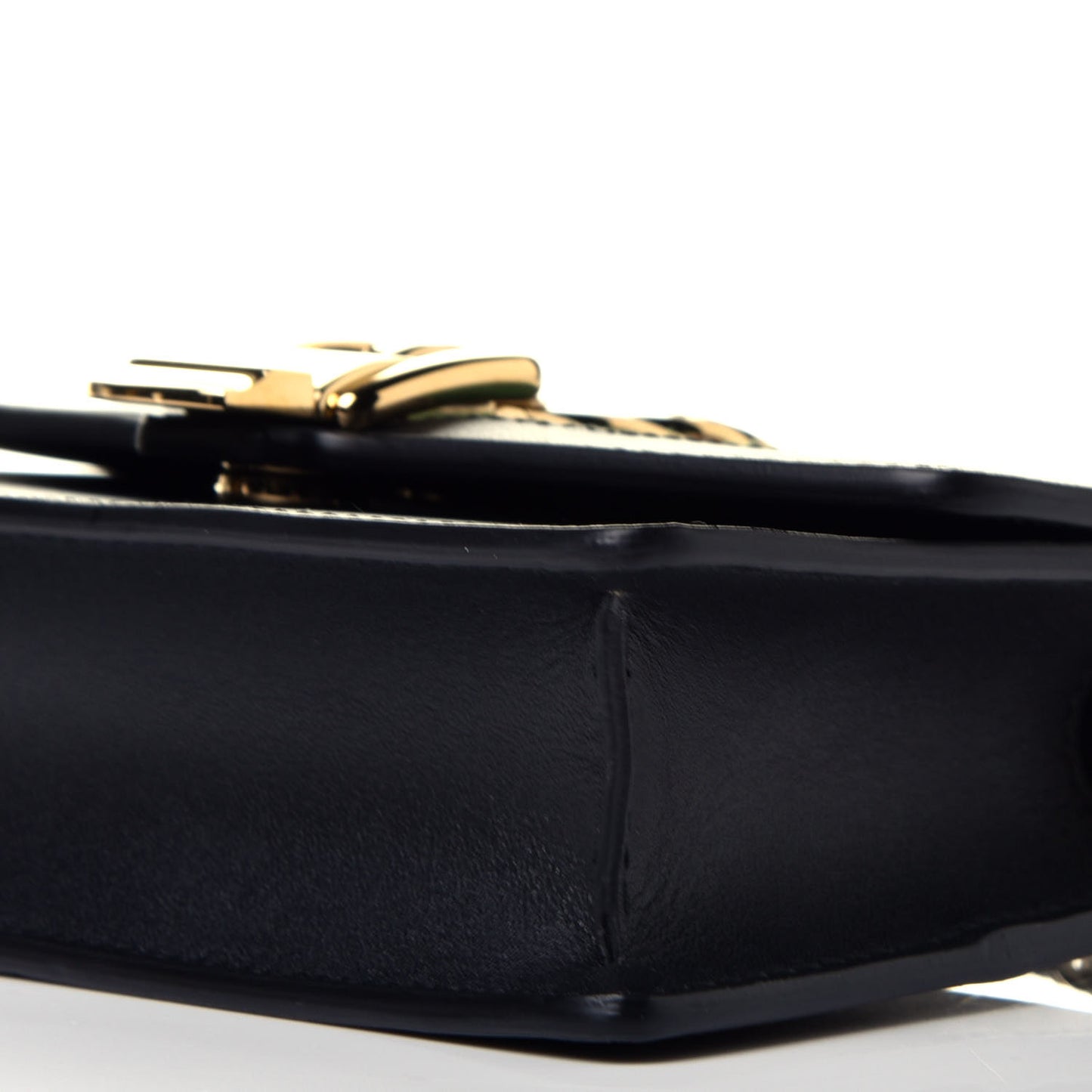 Calfskin Super Mini Sylvie Chain Shoulder Bag Black