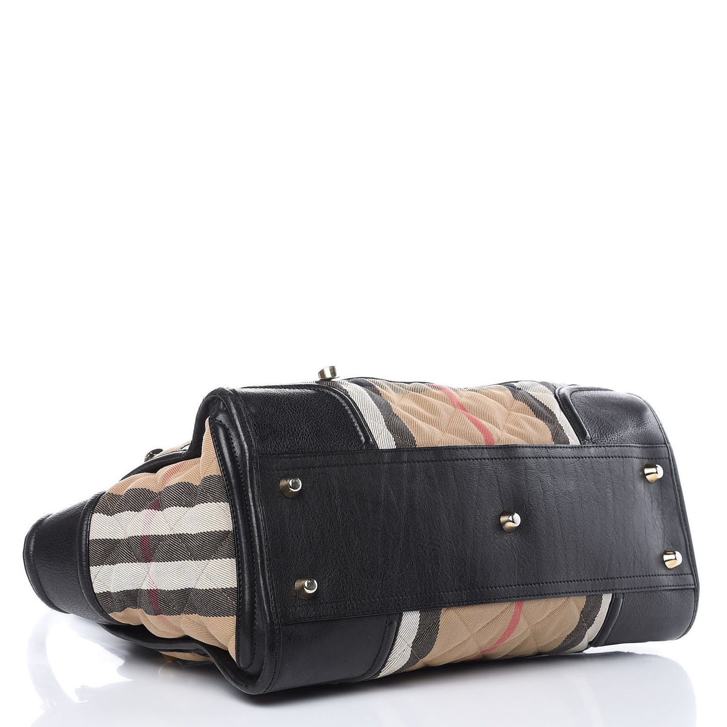 House Check Quilted Large Manor Tote Black