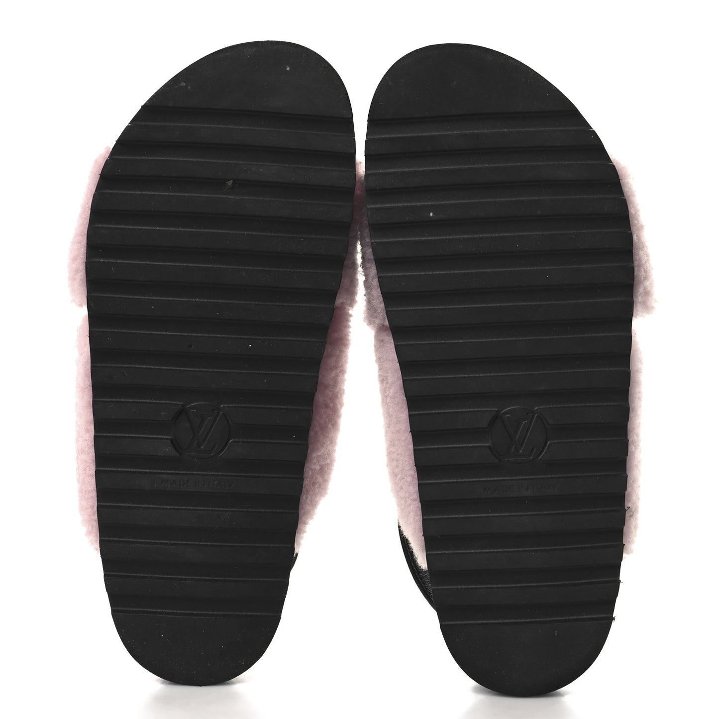 Shearling Calfskin Paseo Flat Comfort Sandal 38 Pink