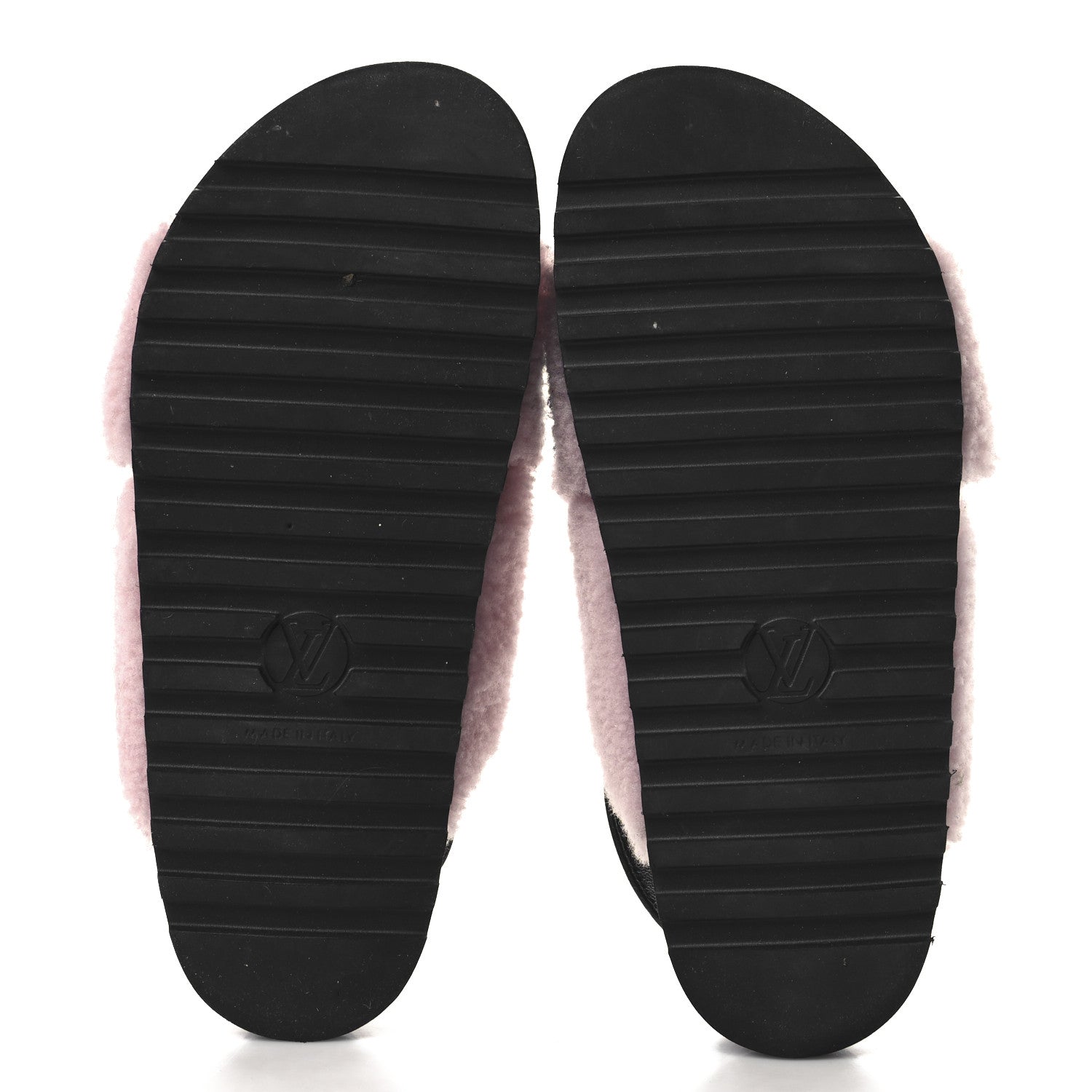 Louis Vuitton Shearling Calfskin Paseo Flat Comfort Sandal 38 Pink 6 of 8