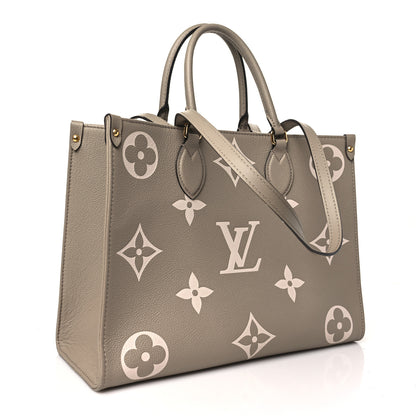 Louis Vuitton Empreinte Monogram Giant Onthego MM Tourterelle Creme 3 of 9