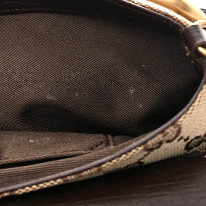 Gucci Monogram Horsebit Clutch Dark Brown 11 of 14