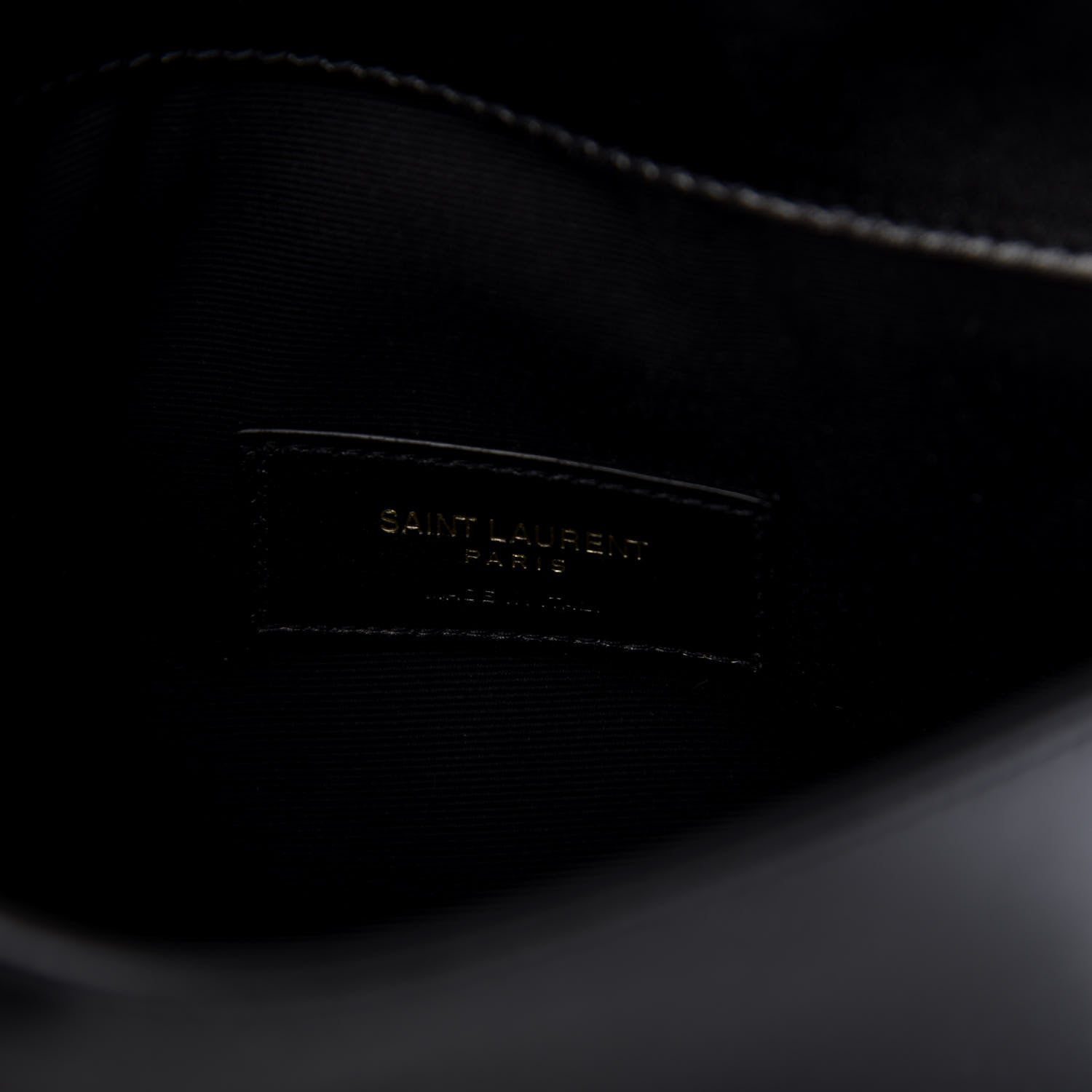 Saint Laurent Smooth Shiny Calfskin Monogram Uptown Baby Pouch Black 6 of 7