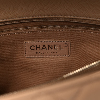 Chanel Caviar Quilted Medium Coco Handle Flap Beige 5 of 15