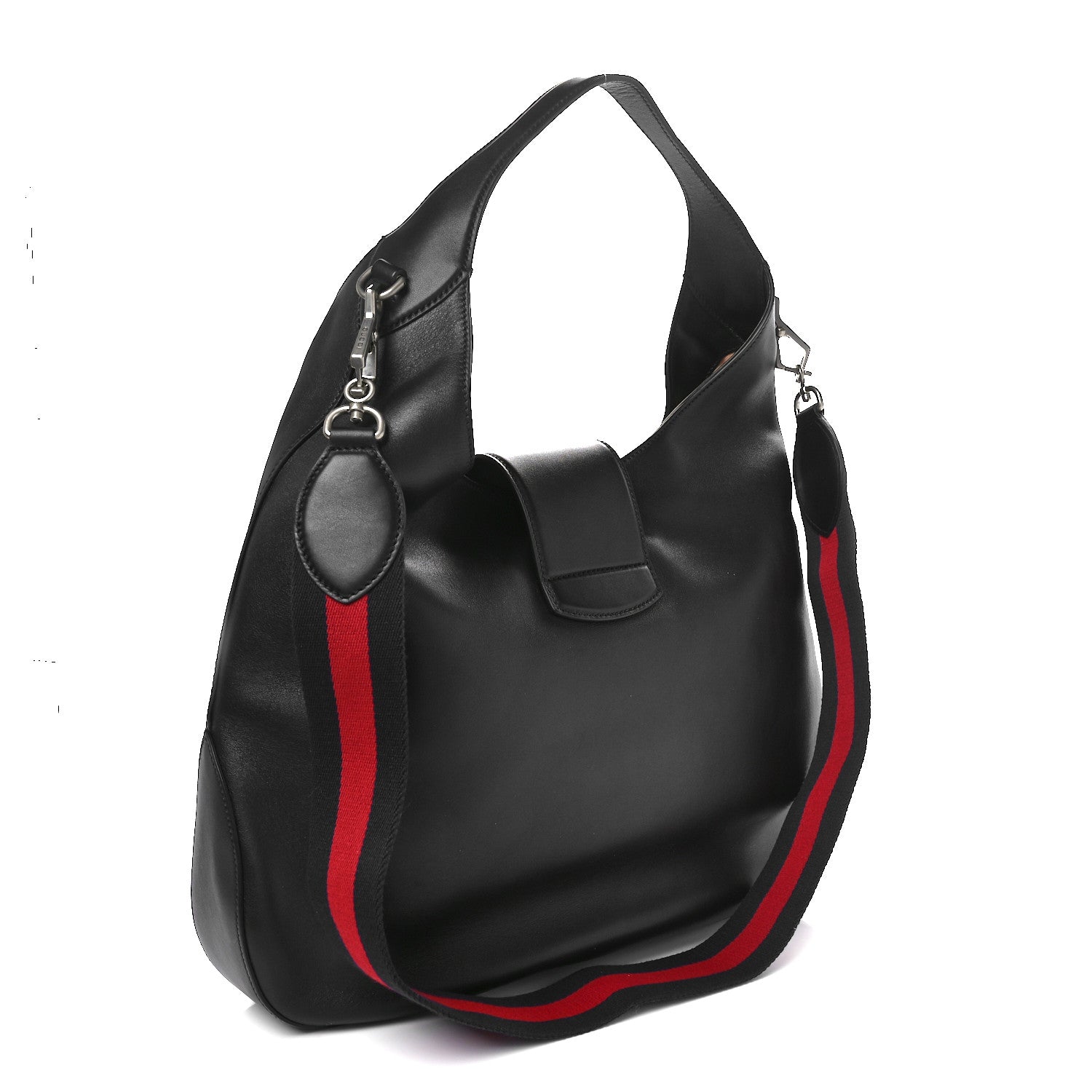 Gucci Calfskin Web Tiger Embroidered Large Dionysus Hobo Black 2 of 10