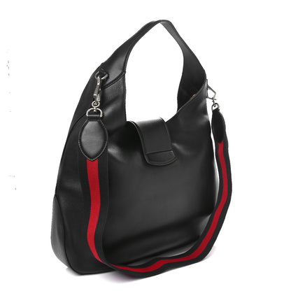 Gucci Calfskin Web Tiger Embroidered Large Dionysus Hobo Black 2 of 10