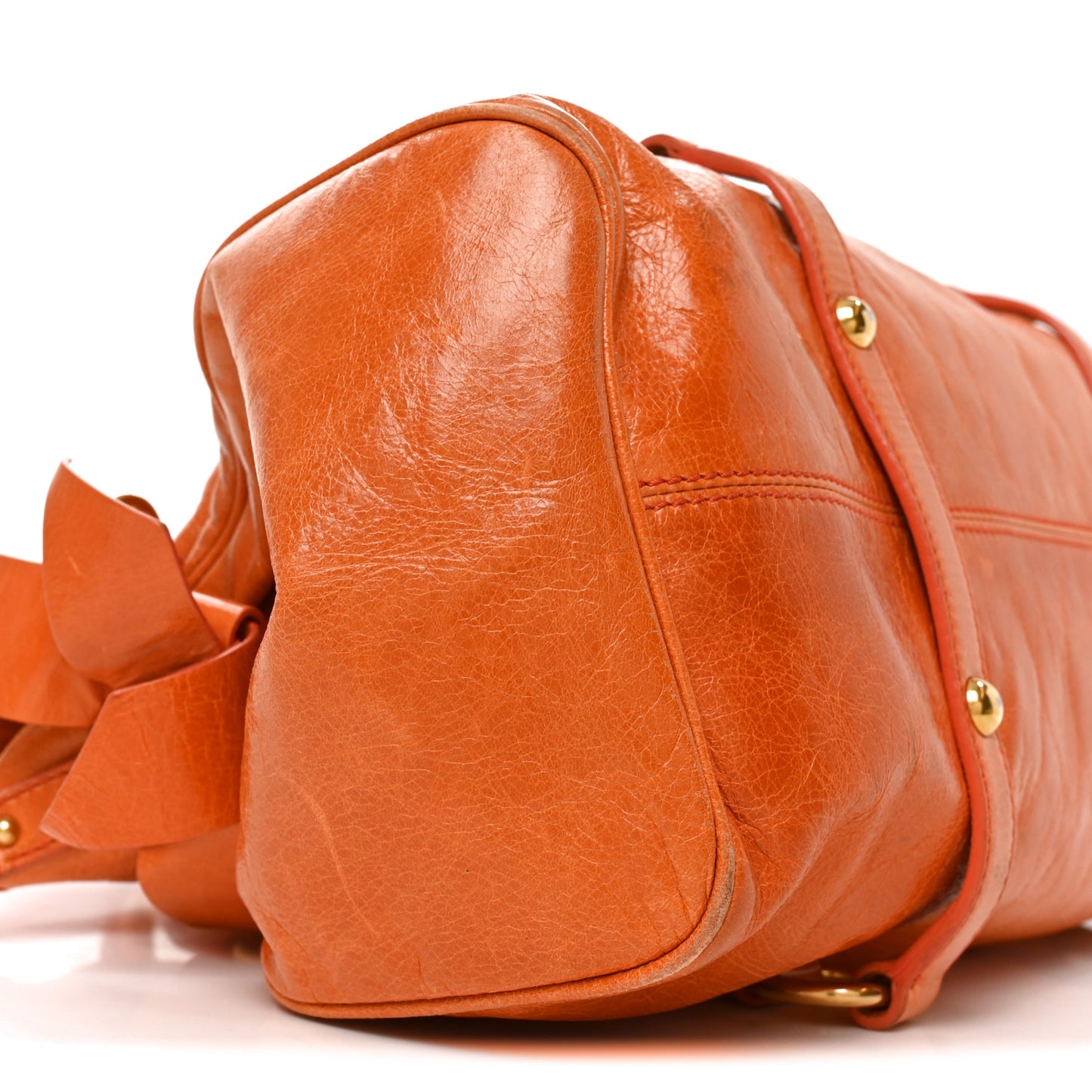 Vitello Lux Medium Bow Bag Amarena