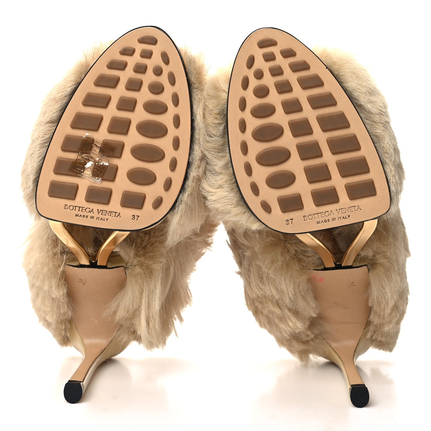 Bottega Veneta Shearling Curve Soft Poodle Slide Sandals 37 Heirloom 5 of 9
