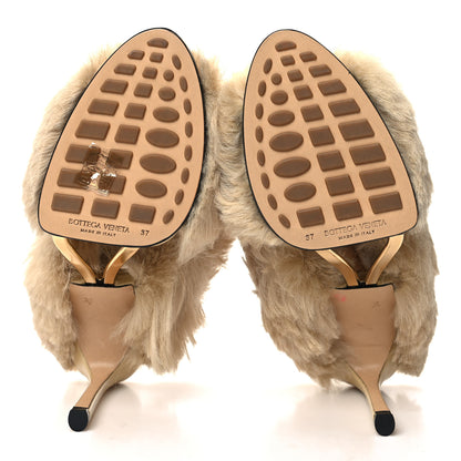 Bottega Veneta Shearling Curve Soft Poodle Slide Sandals 37 Heirloom 5 of 9