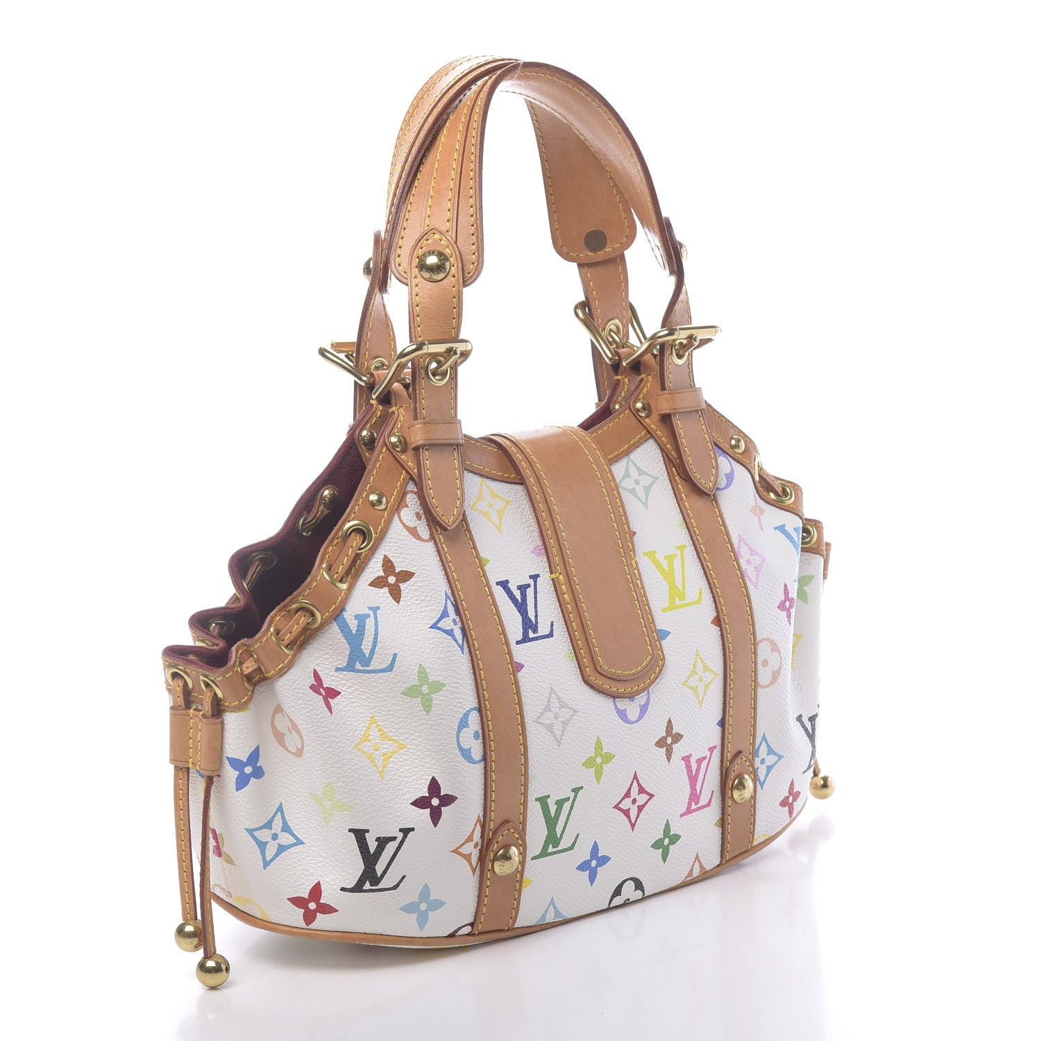 Louis Vuitton Monogram Multicolor Theda GM White 3 of 10