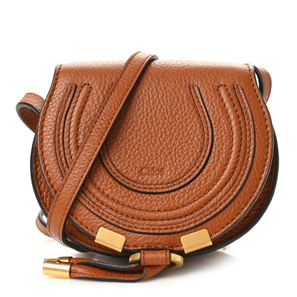 Chloe Calfskin Nano Marcie Saddle Bag Tan 1 of 8
