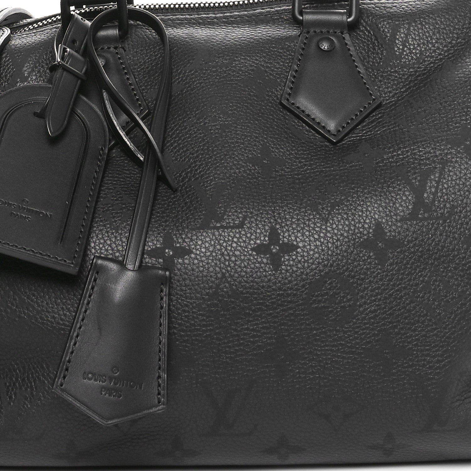 Louis Vuitton Calfskin Monogram Speedy P9 Bandouliere 30 Ultra Black 9 of 11