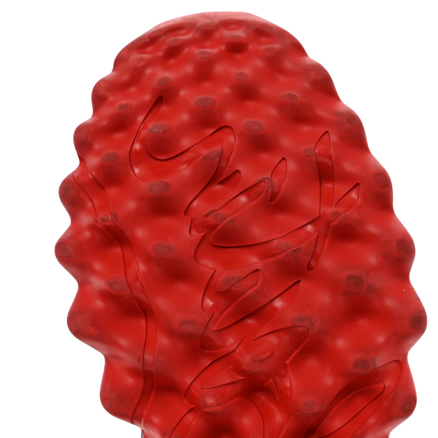 Christian Louboutin Calfskin Suede Patent Womens Loubishark Sneakers 37 Black Loubi Red 14 of 21