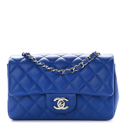 Chanel Lambskin Quilted Mini Rectangular Flap Royal Blue 1 of 8