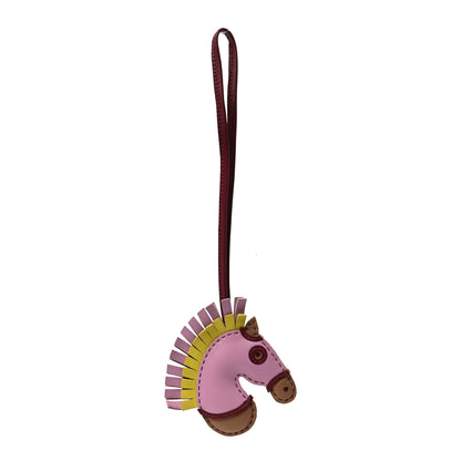 Hermes Milo Lambskin Geegee Camail Bag Charm Mauve Sylvestre Chai Lime Rouge Grenat 1 of 4