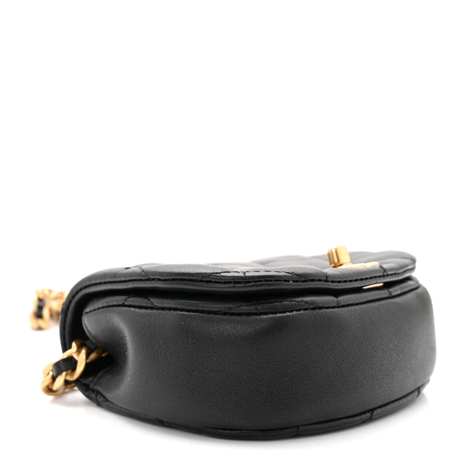 Chanel Calfskin Quilted Mini Coco Mail Clutch with Chain Black 4 of 12