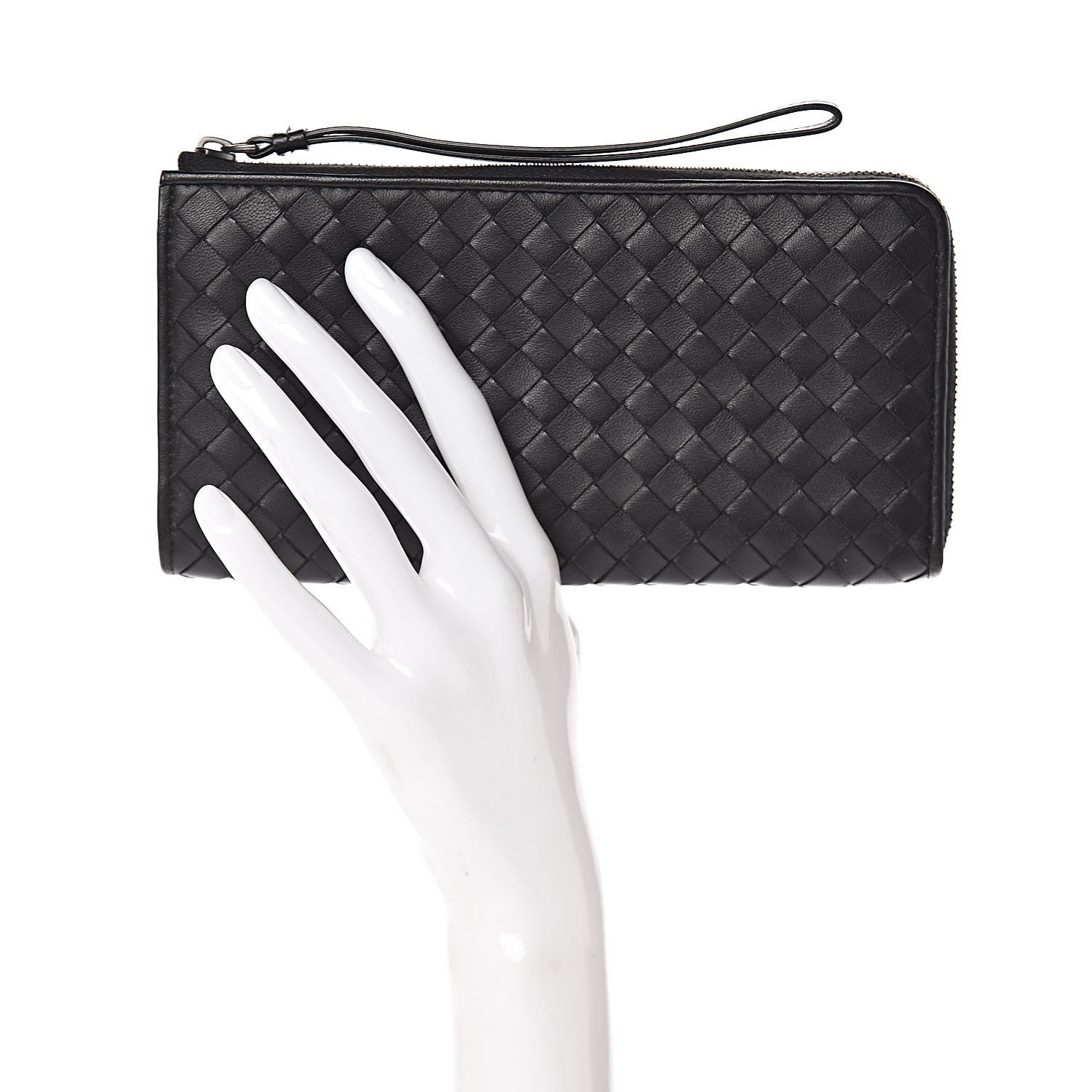 Bottega Veneta Nappa Intrecciato Zip Around Wallet Black 2 of 9