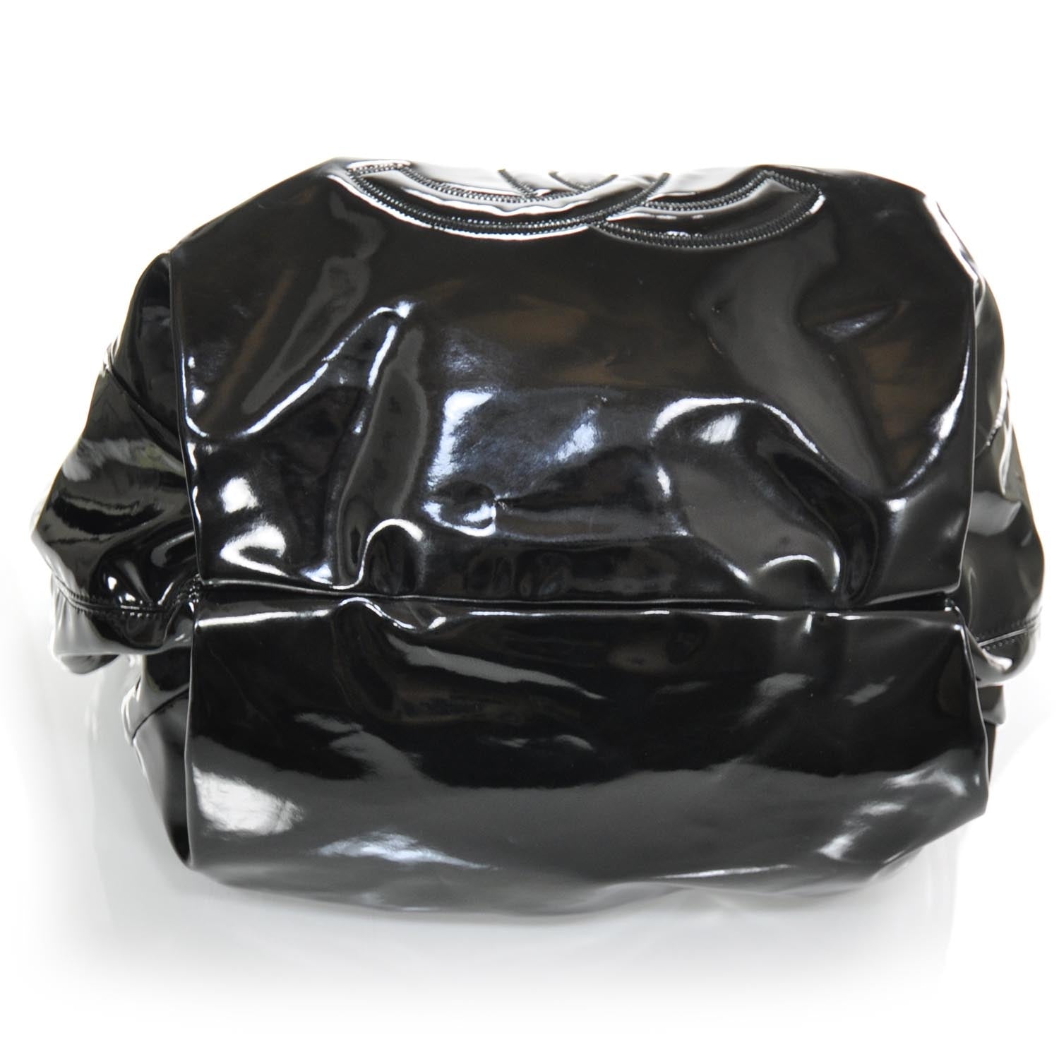 Chanel Vinyl Stretch Spirit Large Cabas Tote Black 4 of 9