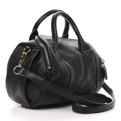Alexander Wang Pebbled Lambskin Rockie Black Pale Gold Hardware 3 of 8