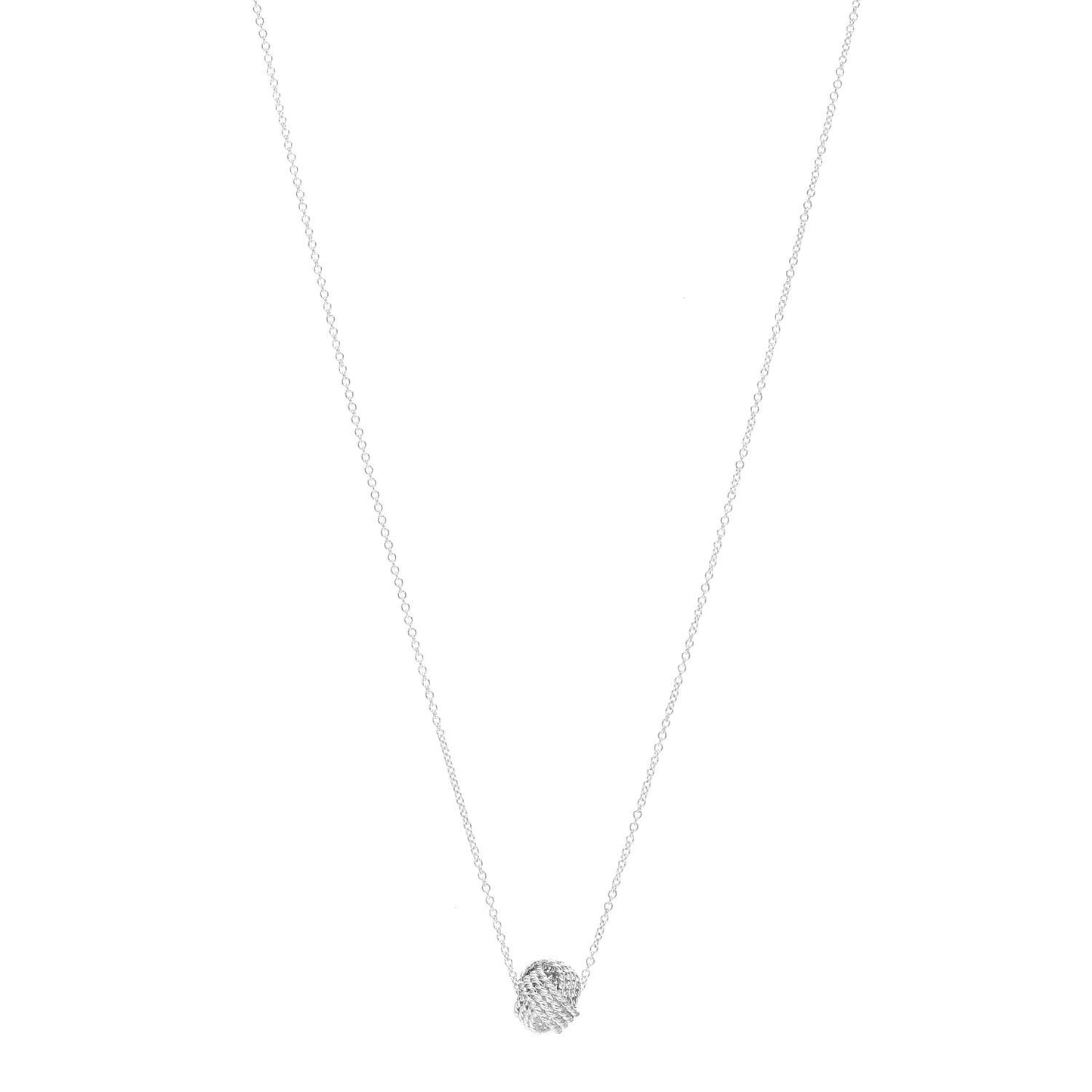 Sterling Silver Twist Knot Pendant Necklace
