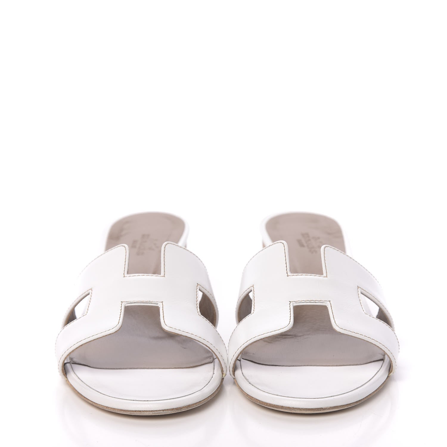 Hermes Calfskin Oasis Sandals 39 White 2 of 13
