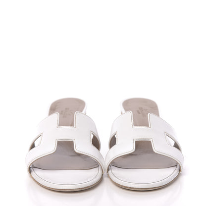 Hermes Calfskin Oasis Sandals 39 White 2 of 13