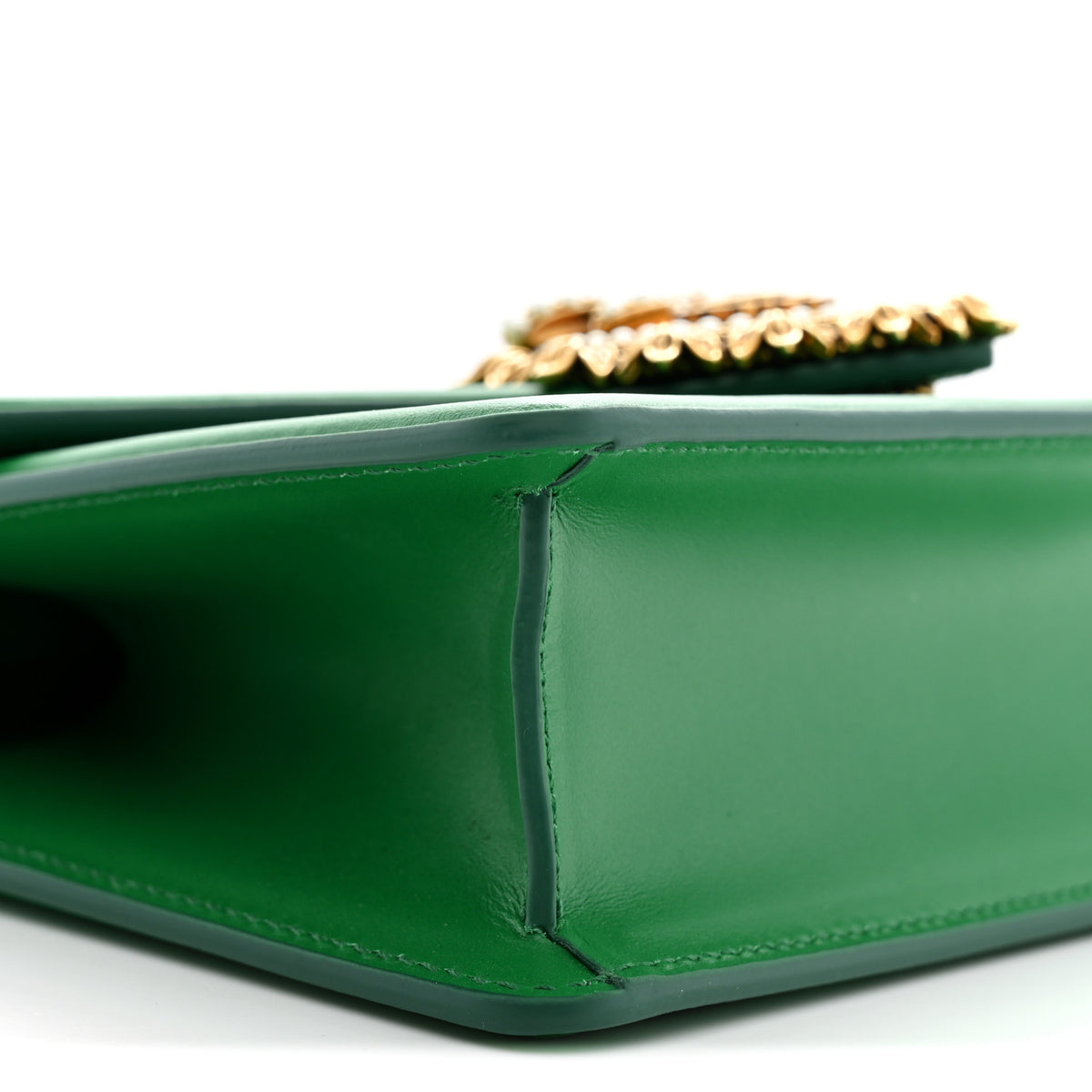 Dolce & Gabbana Smooth Calfskin Small Devotion Envelope Top Handle Bag Green 8 of 10