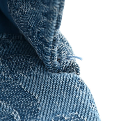 Chanel Denim Quilted Medium Camellia Sweetheart Flap Blue 11 of 12