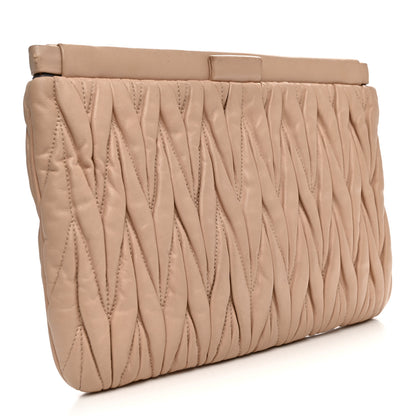 Miu Miu Nappa Matelasse Clutch Cammeo 3 of 10