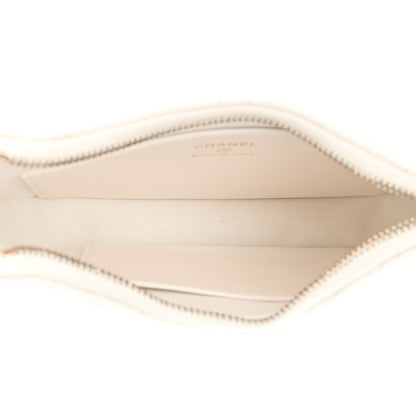 Chanel Crumpled Calfskin Quilted Braided CC Small Hobo White 5 of 11