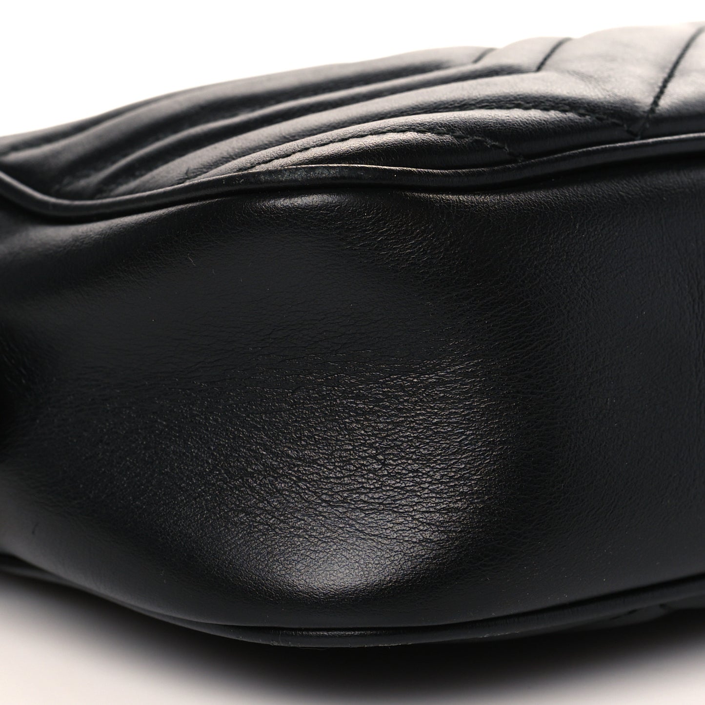 Calfskin Matelasse Small GG Marmont Chain Shoulder Bag Black