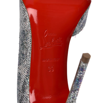 Christian Louboutin Glitter Solaria Iriza 100 Pumps 39 Multi Light Gold 6 of 7