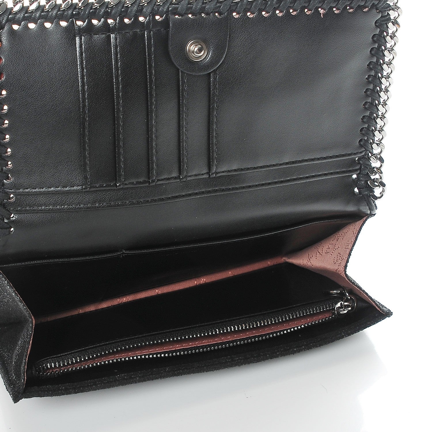 Stella McCartney Shaggy Deer Falabella Flap Wallet Black 5 of 8