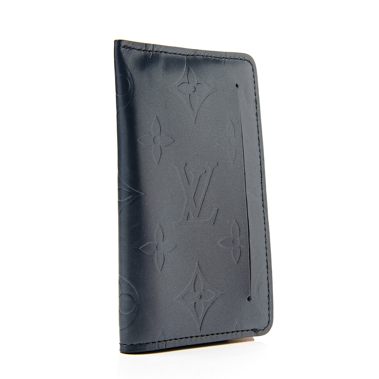 Mat Monogram Key Case Blue