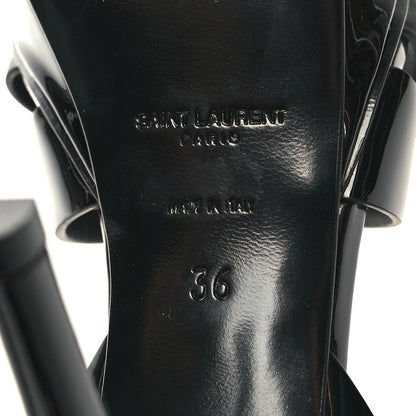 Saint Laurent Patent Tribute 105 Platform Sandals 36 Black 7 of 8