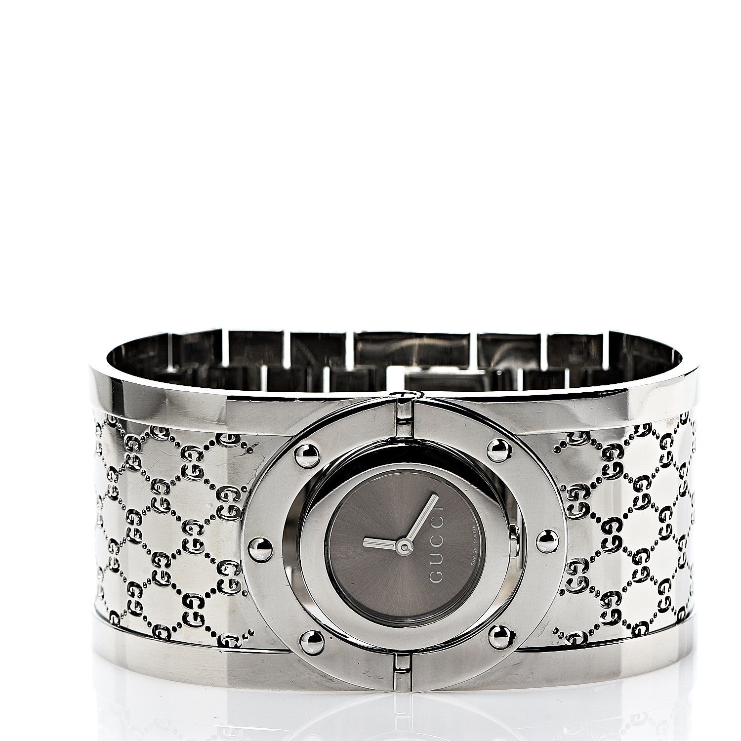 Gucci Stainless Steel 33mm Twirl Quartz Watch Brown 2 of 6