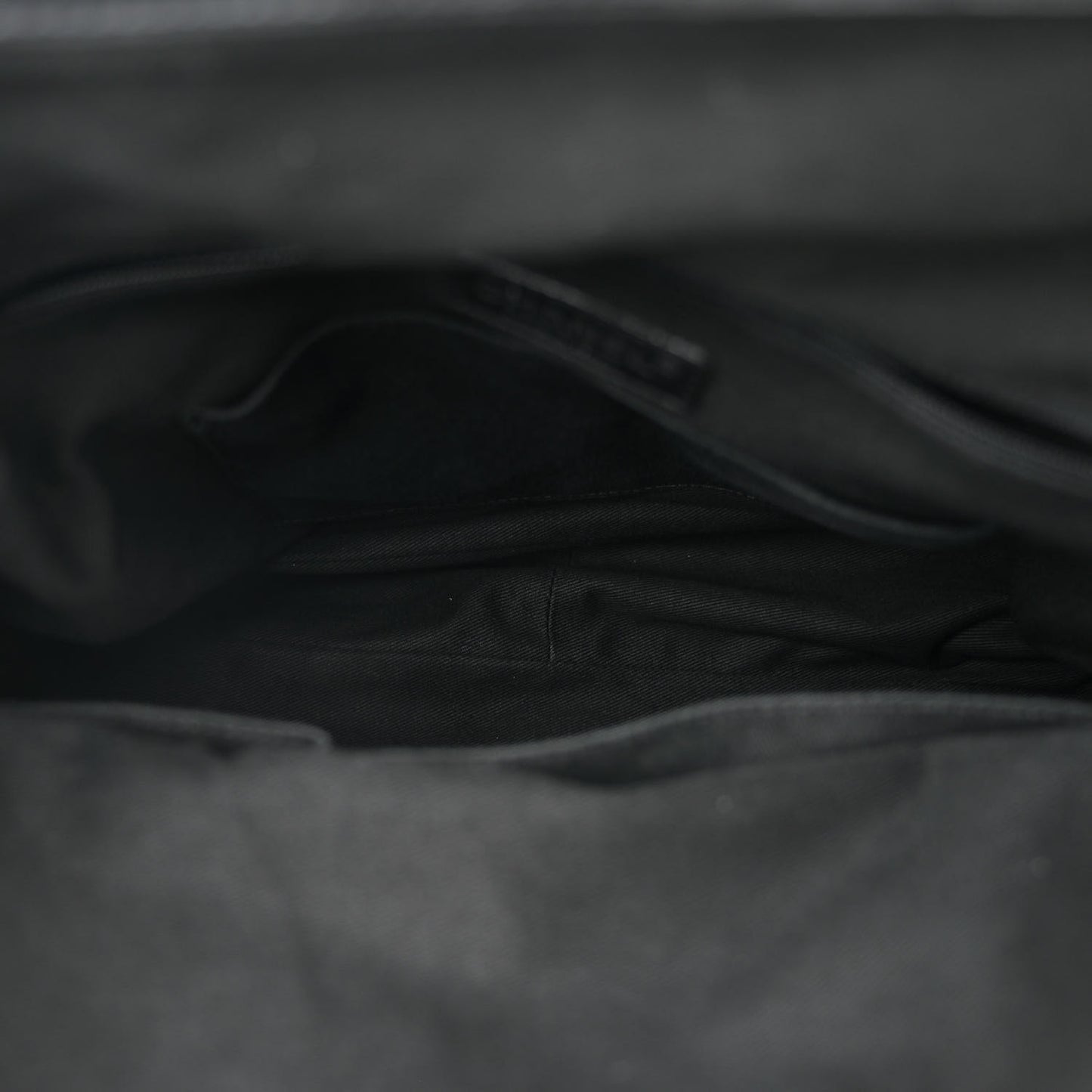 Calfskin Stitched Expandable Frame Bag Black