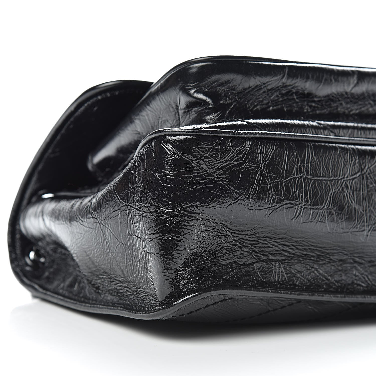 Saint Laurent Crinkled Calfskin Matelasse Monogram Medium Niki Chain Satchel Black 9 of 10