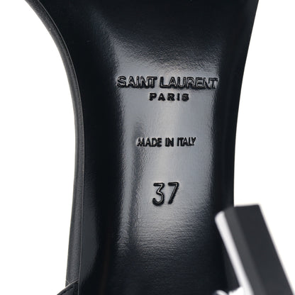 Saint Laurent Calfskin Opyum 85 Sandals 37 Black Silver 6 of 8