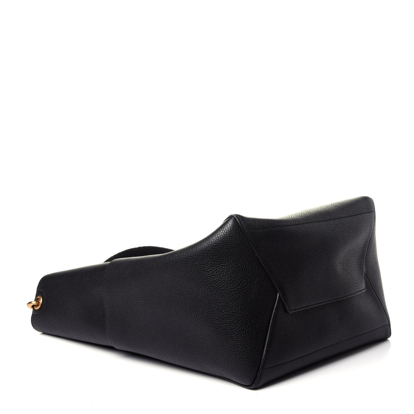 Soft Grained Calfskin Sangle Bucket Bag Black