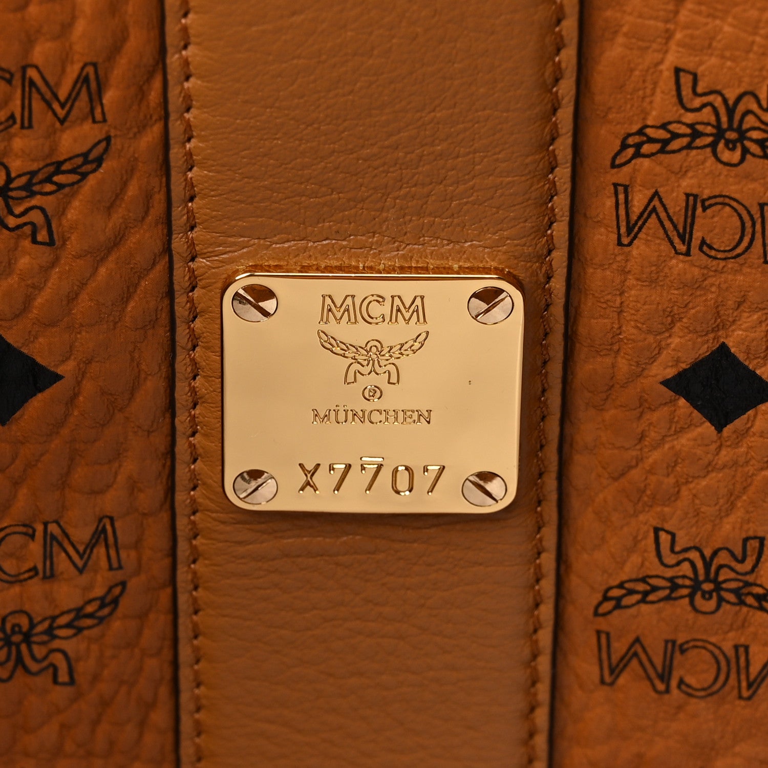 MCM Visetos Medium Liz Reversible Shopper Tote Cognac 11 of 16