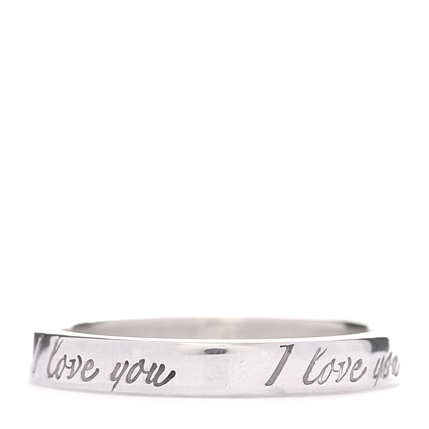 Tiffany Sterling Silver I Love You Band Ring 48 4.5 3 of 4